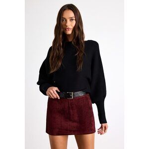 Lulus Axara Rust Red Suede Mid-rise Mini Skirt